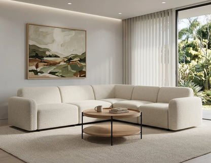 Atticus Modular Sofa - Config C Corner - Ivory Cream