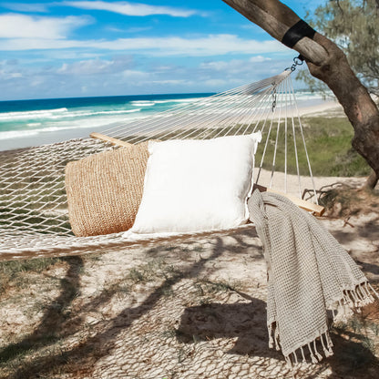 Vivere Cotton Rope Spreader Bar Hammock - Natural