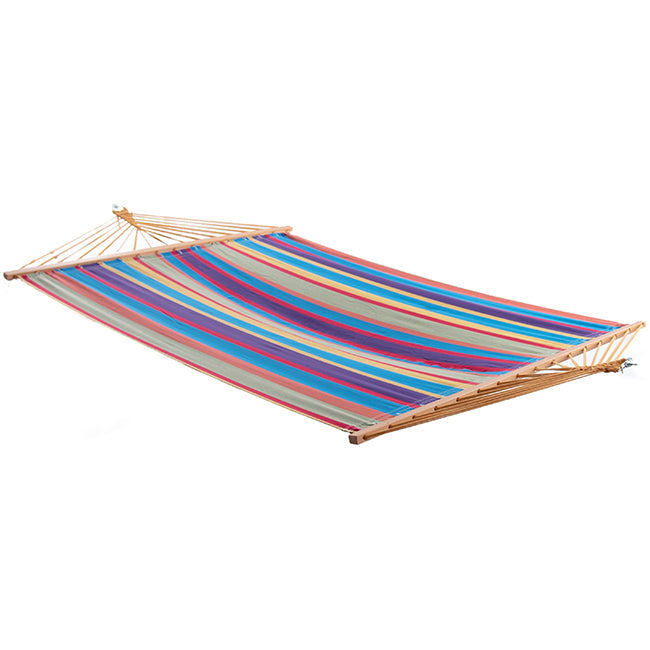 Vivere Cotton Spreader Bar Hammock - Tropical