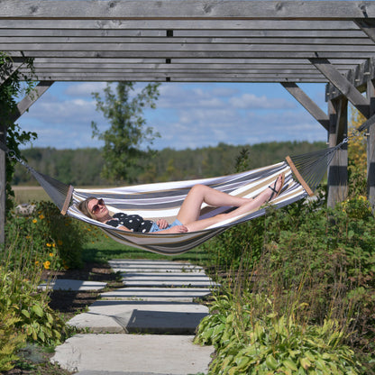 Vivere Cotton Spreader Bar Hammock - Desert Moon