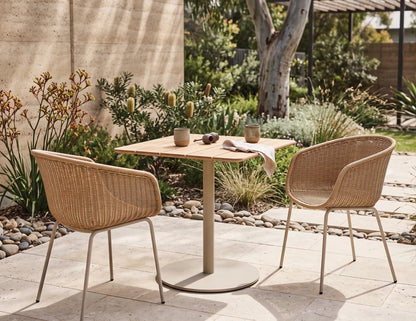 Roku Cafe Teak Table - Outdoor - Latte
