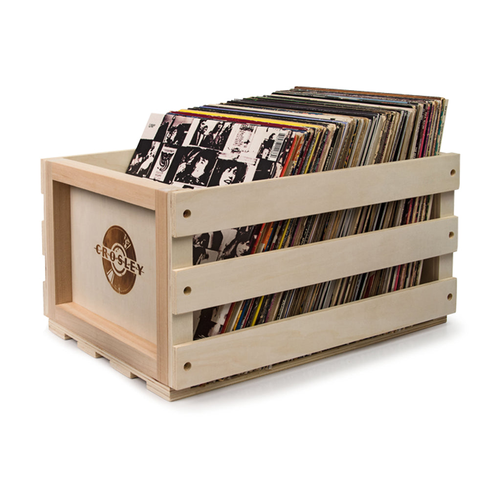 Crosley Voyager Black - Bluetooth Portable Turntable & Record Storage Crate