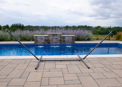 Vivere Steel Spreader Bar Hammock Stand (370 cm) - Charcoal