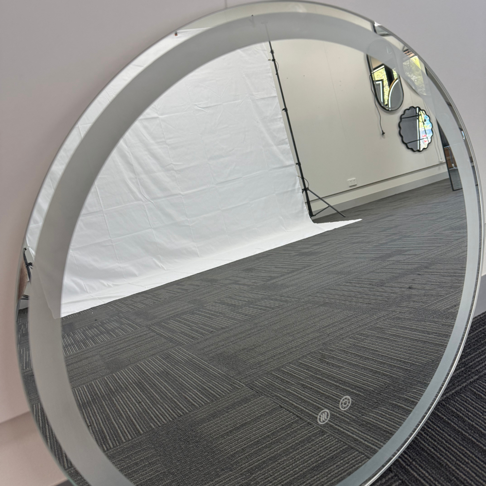 Round LED Mirror 60cm Frosted Defogger Dimmable 25mm Strip