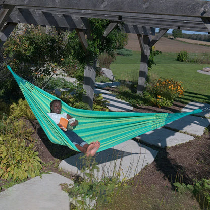 Vivere Latin Double Cotton Hammock - Viridis