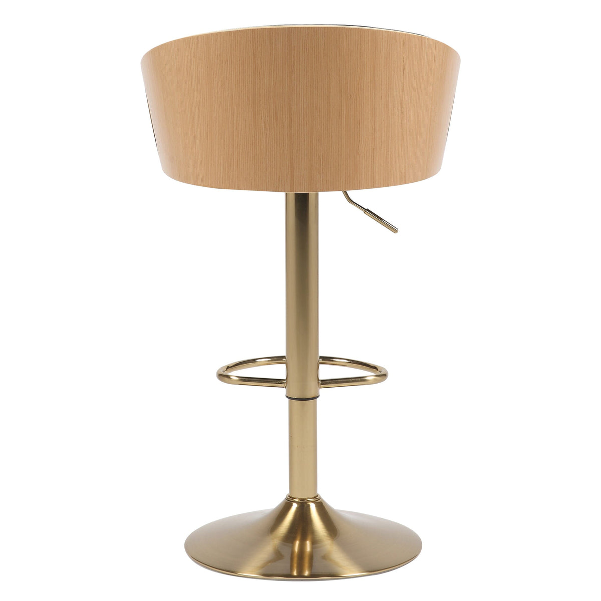 Darcy Black Velvet Gold Gas Lift Bar Stool 62-82cm