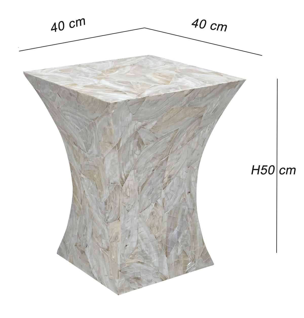 Delphine Round Mother of Pearl Side Table 40cm
