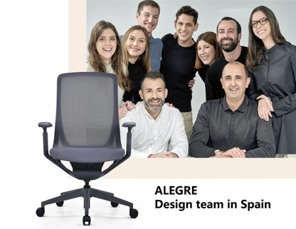 Gravity Ergonomic Office Chair - Light Grey Frame - Light Grey Mesh