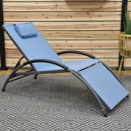 Vivere Dockside Phifer & Aluminum Sun Lounger - Cape Cod