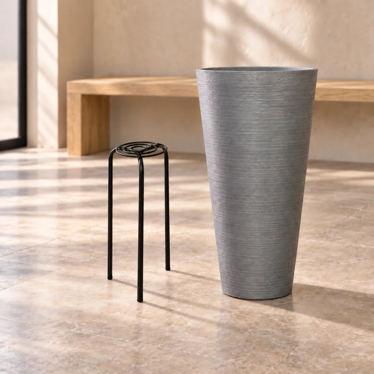 Durable Circular Metal Plant Pot Riser Insert for Decorative Planters 50cm
