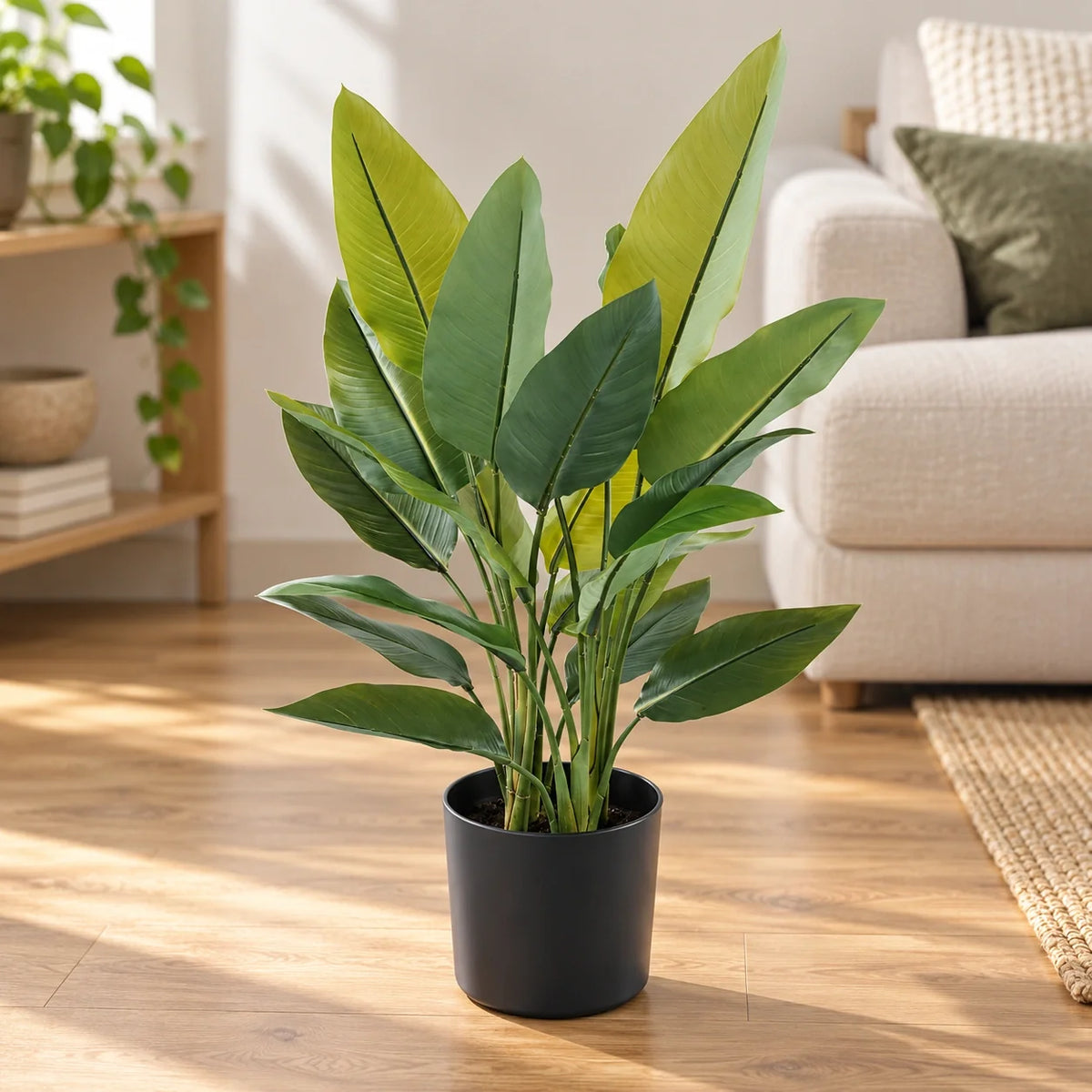 Artificial Premium Small Potted Strelitzia / Bird of Paradise 70cm