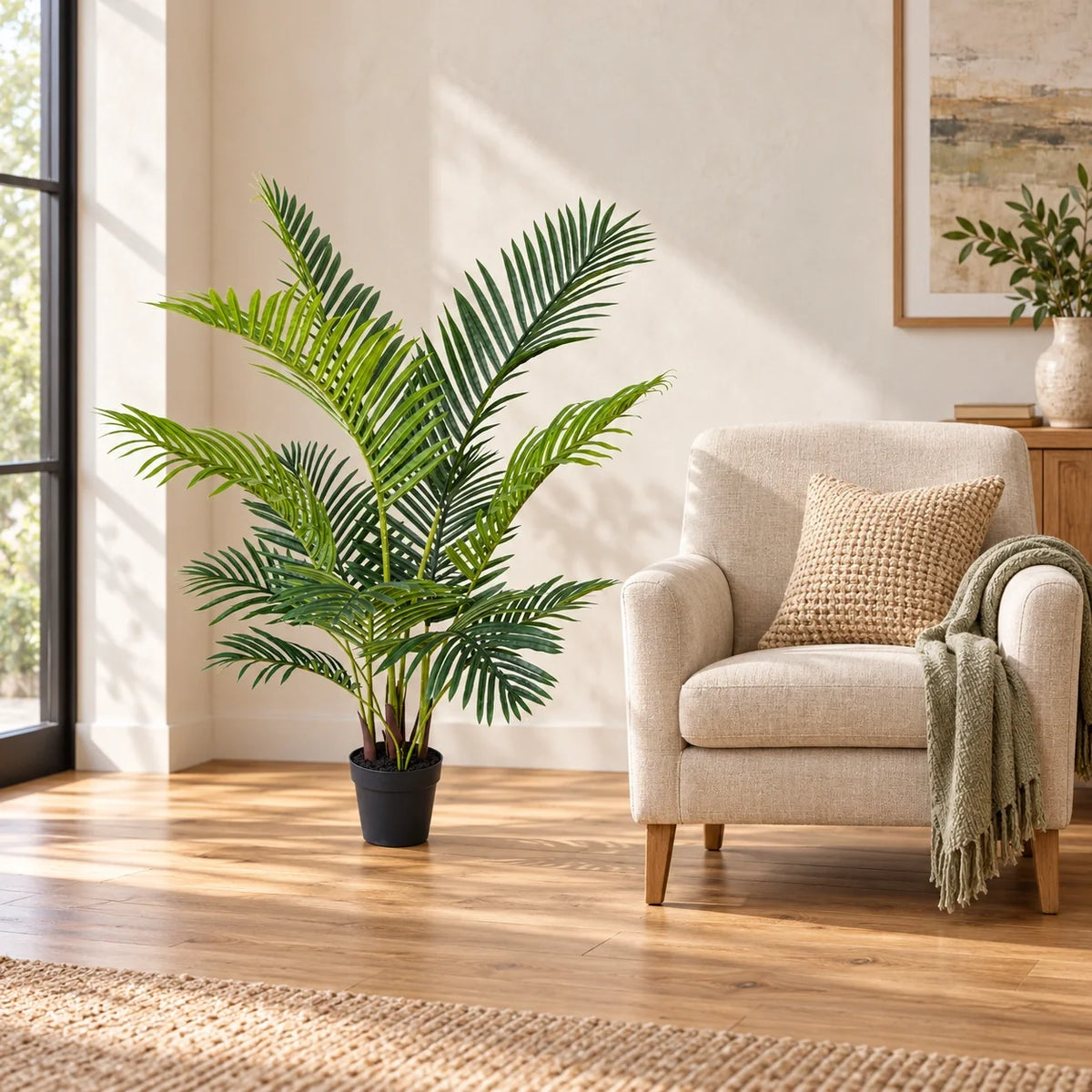 Artificial Potted Areca Palm Tree 120cm