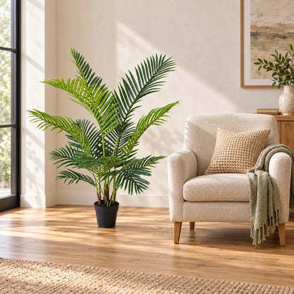 Artificial Potted Areca Palm Tree 120cm