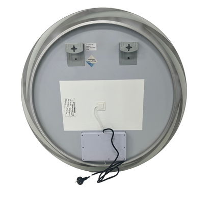 Round LED Bathroom Mirror 80cm Frameless Whirlwind Frosted Defogger Dimmable Vanity Wall Mirror