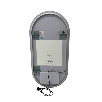 Oval LED Mirror 90cm x 45cm Frameless Backlit Defogger Dimmable
