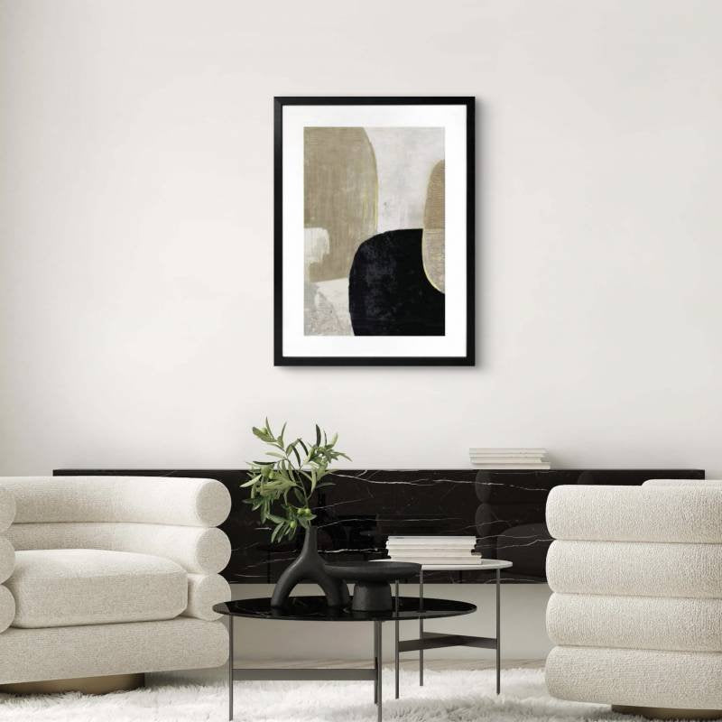 Gregory Abstract Artwork Framed w Glass Front 80cm - Image 4