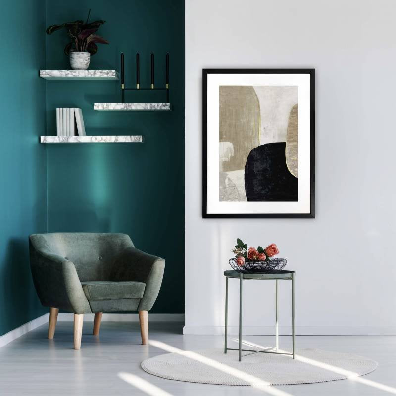 Gregory Abstract Artwork Framed w Glass Front 80cm - Image 5