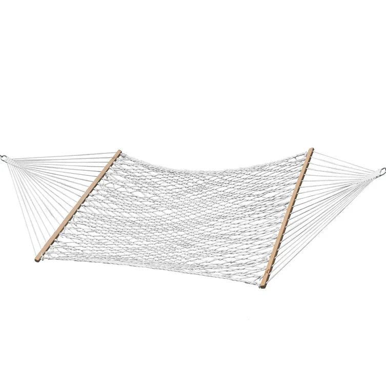 Vivere Polyester Rope Spreader Bar Hammock - White
