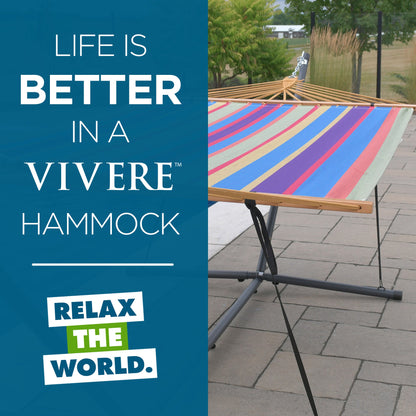 Vivere Steel Spreader Bar Hammock Stand (370 cm) - Charcoal