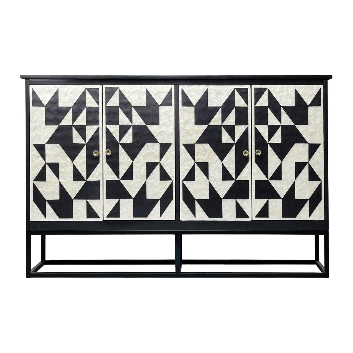Eloise Black and White Mother of Pearl Sideboard 142cm