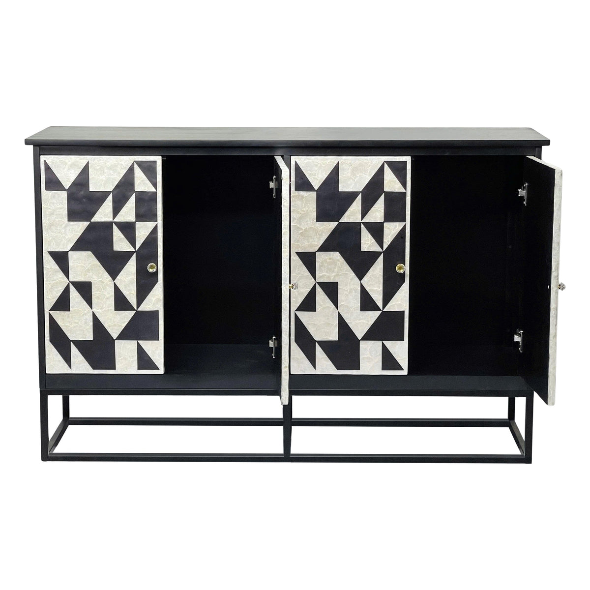Eloise Black and White Mother of Pearl Sideboard 142cm