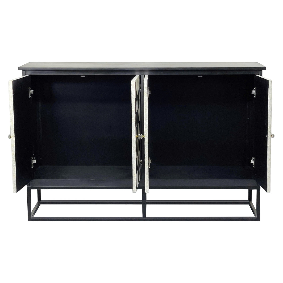 Eloise Black and White Mother of Pearl Sideboard 142cm