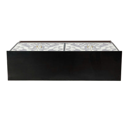 Eloise Black and White Mother of Pearl Sideboard 142cm