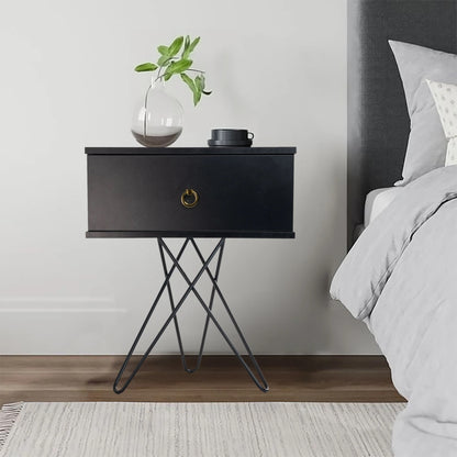 Susie (Combo) Bedside Table Black 61cm - Image 2