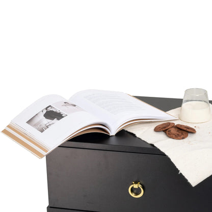 Susie (Combo) Bedside Table Black 61cm - Image 4