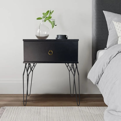 Kyra (Combo) Bedside Table Black 61cm - Image 3