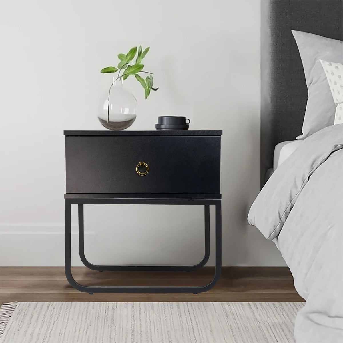 Mitra (Combo) Bedside Table Black 53cm - Image 5