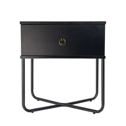 Marcus (Combo) Bedside Table Black 57cm
