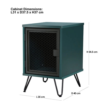 Jill Bedside Table Imperial Green 54cm - Image 2