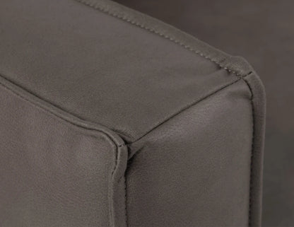 Enzo 3 Seat Sofa - Ash Grey Leather Mix