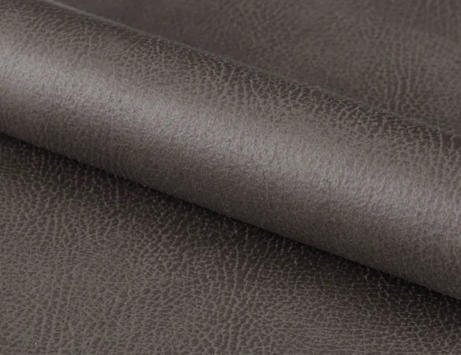 Enzo Ottoman - Ash Grey Leather Mix