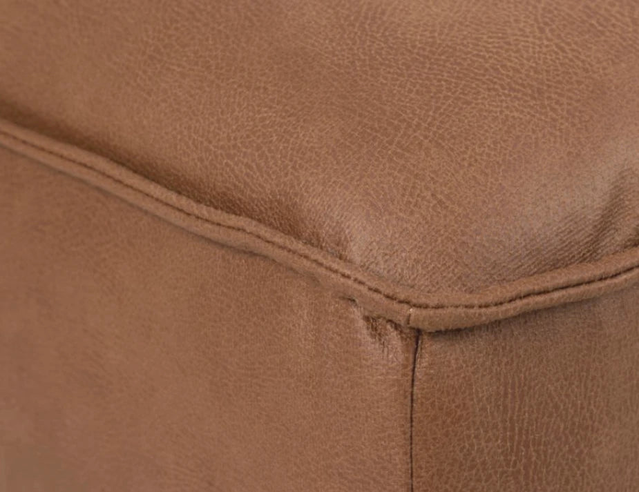 Enzo Ottoman - Colorado Tan Leather Mix