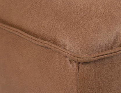 Enzo Ottoman - Colorado Tan Leather Mix