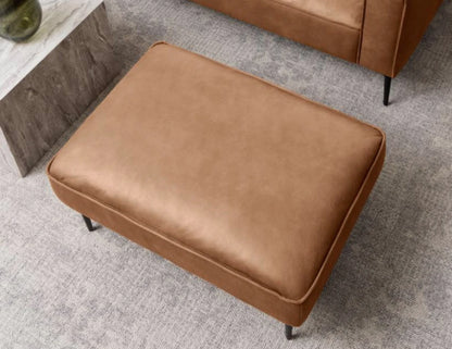 Enzo Ottoman - Colorado Tan Leather Mix