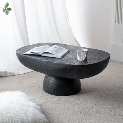 Ezra Black Cement Coffee Table 92cm