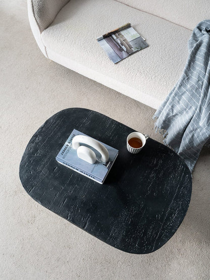 Ezra Black Cement Coffee Table 92cm