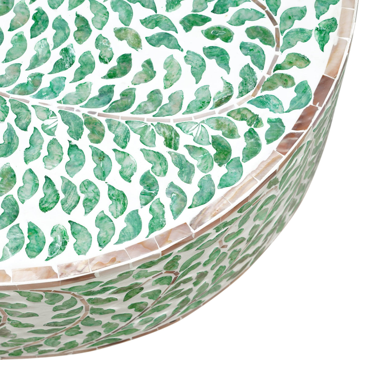 Fernanda Turquoise Shell Inlay Oval Coffee Table 104cm