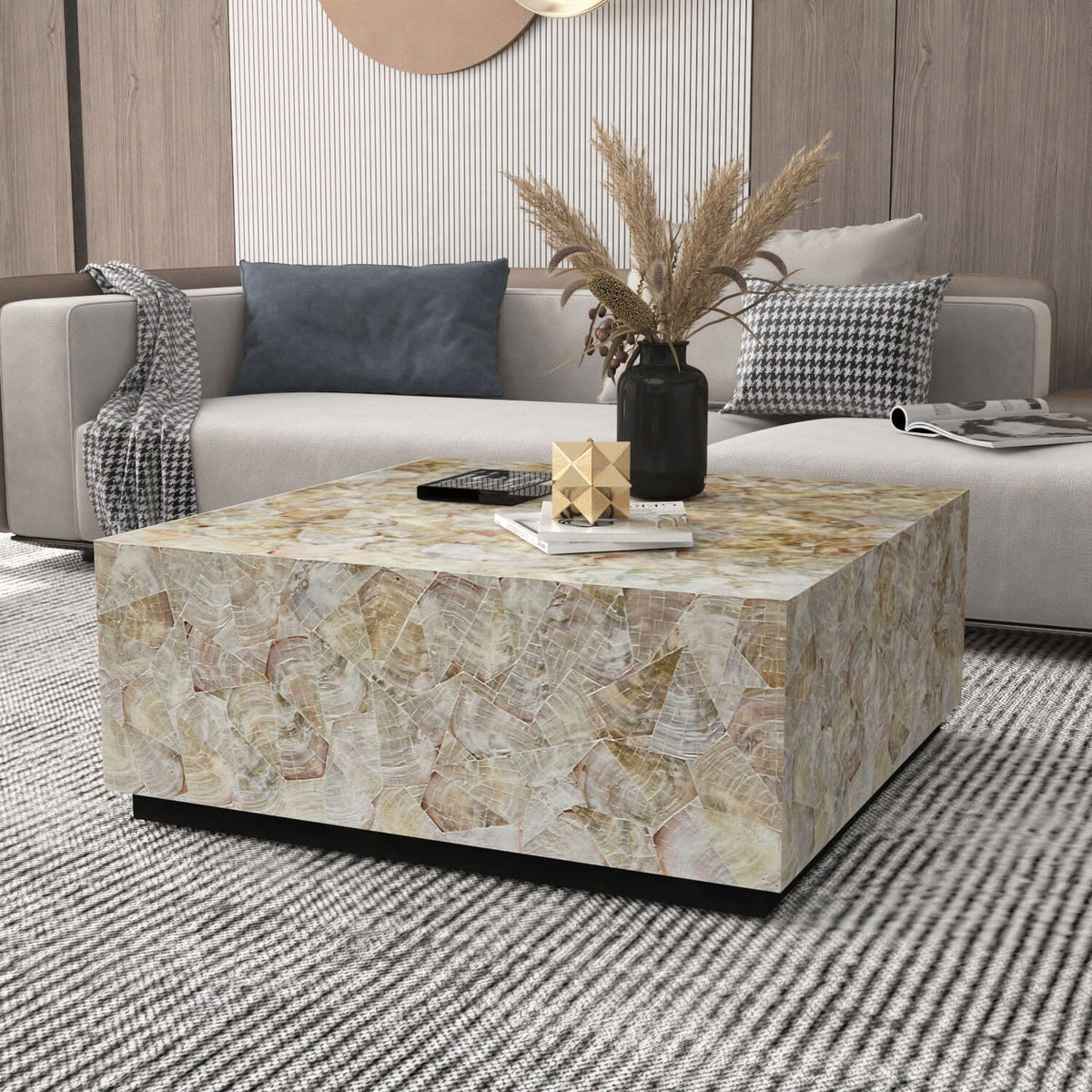 Fiora Mother of Pearl Cluster Coffee Table 80cm