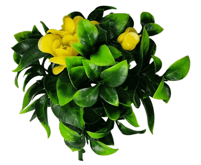 Flowering Yellow Rose Stem UV Resistant 30cm - Image 3