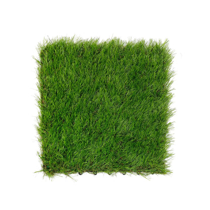 9 Pieces of Interconnecting Artificial Grass Decking Tiles (UV Resistant) 30cm x 30cm - Image 5