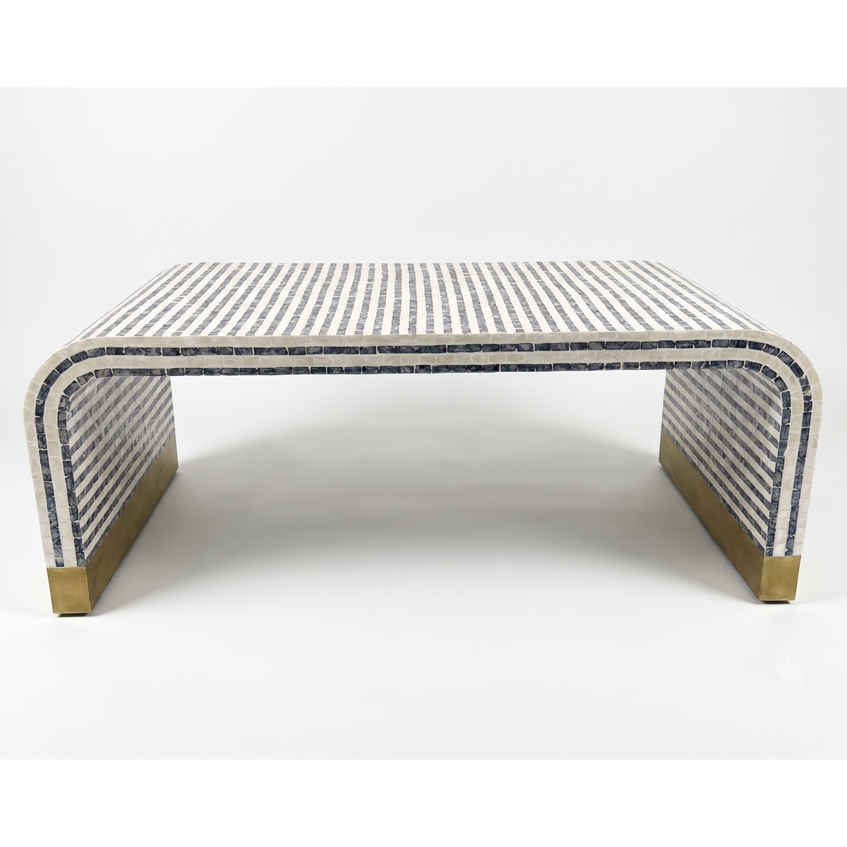 Genevieve Mother of Pearl Wave Inlay Coffee Table 116cm