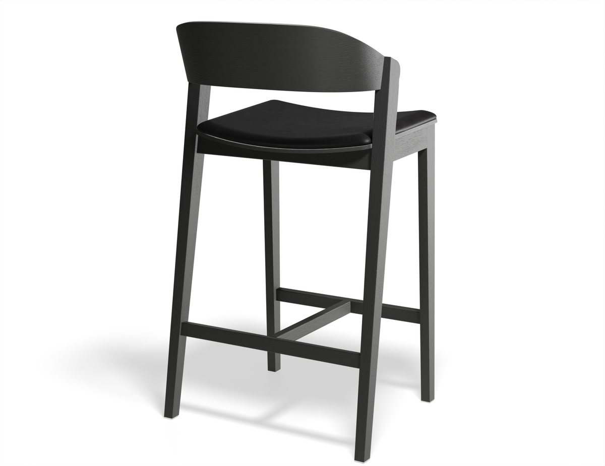 Grayson Bar Stool - Black - Upholstered