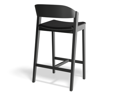 Grayson Bar Stool - Black - Upholstered
