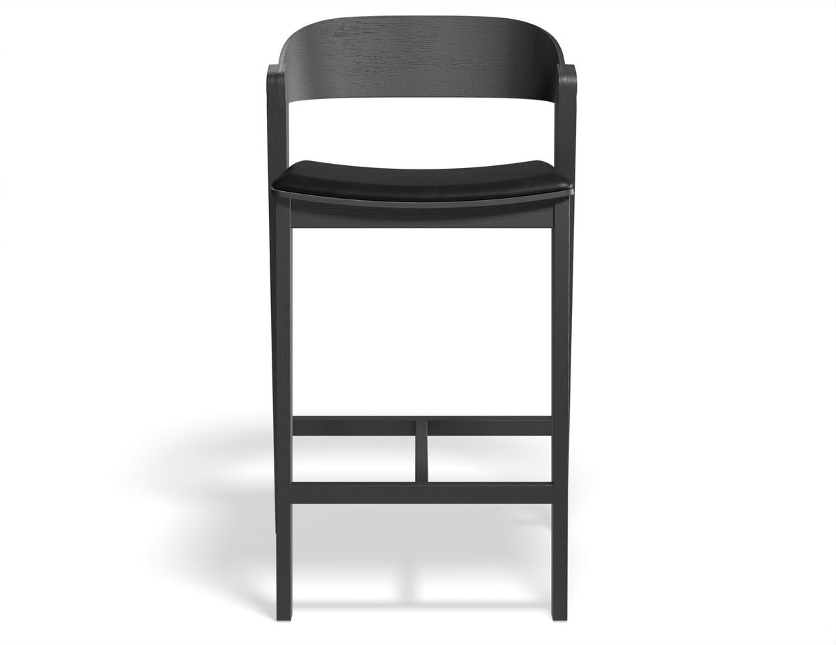 Grayson Bar Stool - Black - Upholstered