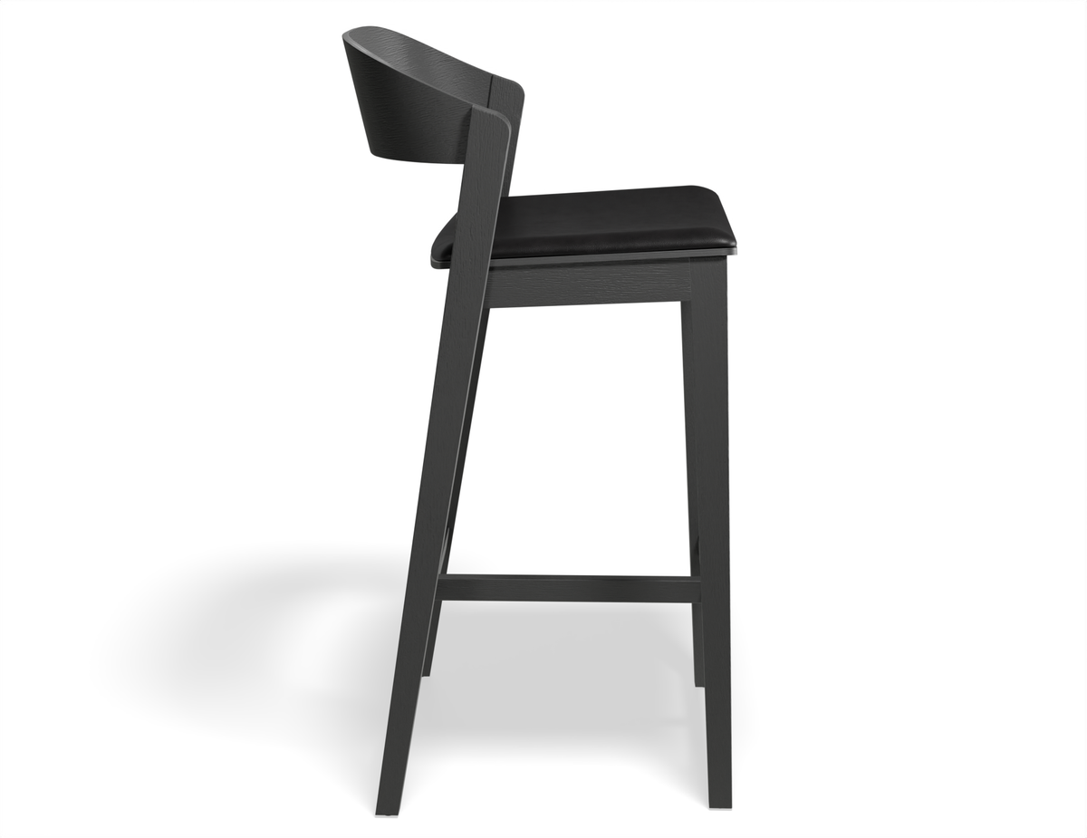 Grayson Bar Stool - Black - Upholstered