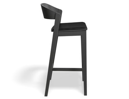 Grayson Bar Stool - Black - Upholstered